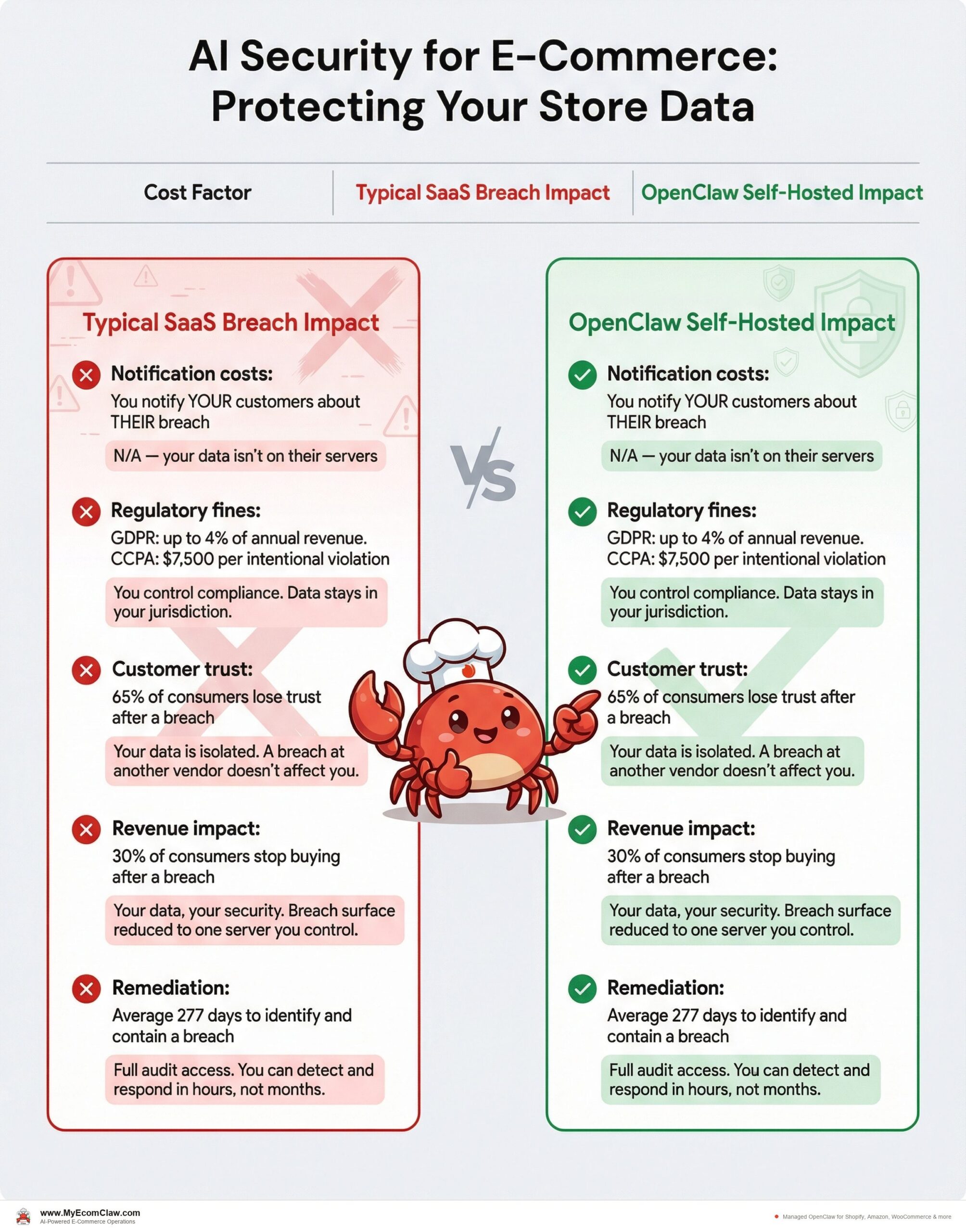 The cost of a data breach vs. the cost of doing it right